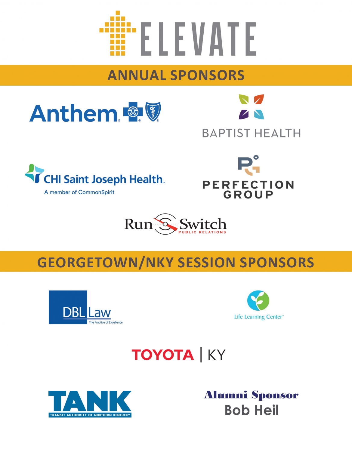 ELEVATE 2026 NKY Sponsors